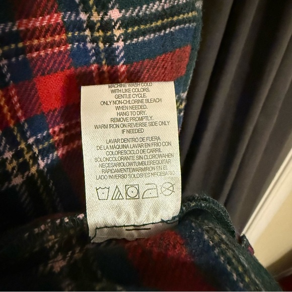 NEW Copper Key Red Green Gray Plaid Jumper Mini Dress Slit Academia Size L - Picture 5 of 7